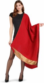 Écharpe en Laine Mérinos et Tencel avec Zari, 70x200 cm – Étole Élégante, Légère et Raffinée - Image 2
