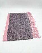L'Awadh Écharpe Laine et Soie Femme – Motif Paisley Élégant – Étole Douce, Légère et Chaude – 200 x 70 cm - Image 5