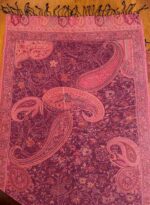 Écharpe en Soie Jamawar Dorée Femme – Motif Paisley (Pazli) d’Inspiration Moghole – Étole Élégante, Légère et Raffinée – 200 x 70 cm - Image 3