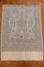 Écharpe Unisexe Grise et Beige en Laine – Douce & Chaude – Style Élégant Intemporel, Écharpe Hiver Femme, Idée Cadeau Chic - Image 2